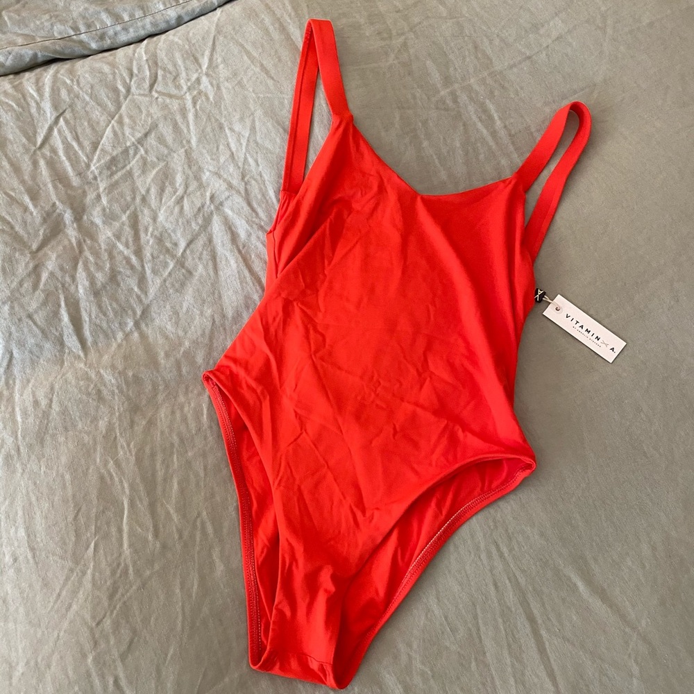 NWT Vitamin A Leah Suit in Papavero EcoLux